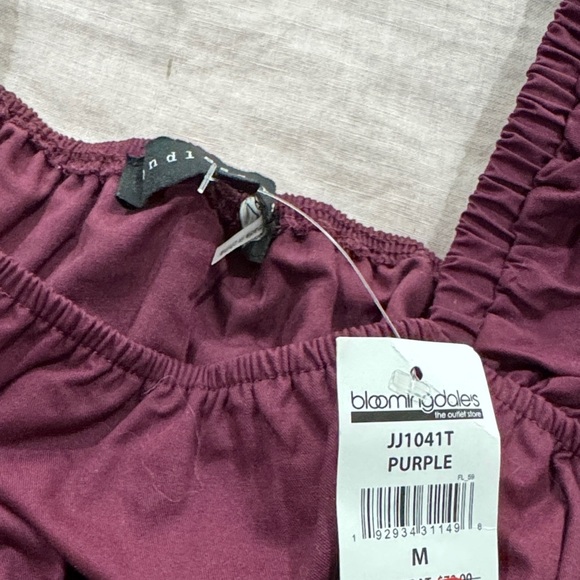 Endless Rose Deep Purple Puff Sleeve Blouse - Picture 5 of 5